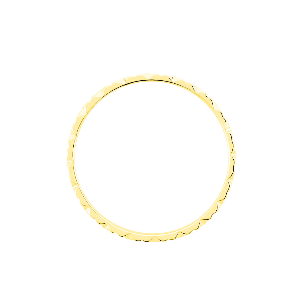 Alliance Fleur Diamantee Ruban Plat Or Jaune - Alliances duo Unisex | Marc Orian