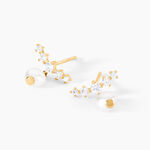 Boucles D'Oreilles Pendantes Elysia Or Jaune Perle De Culture Oxyde De Zirconium - Pendantes Femme | Marc Orian