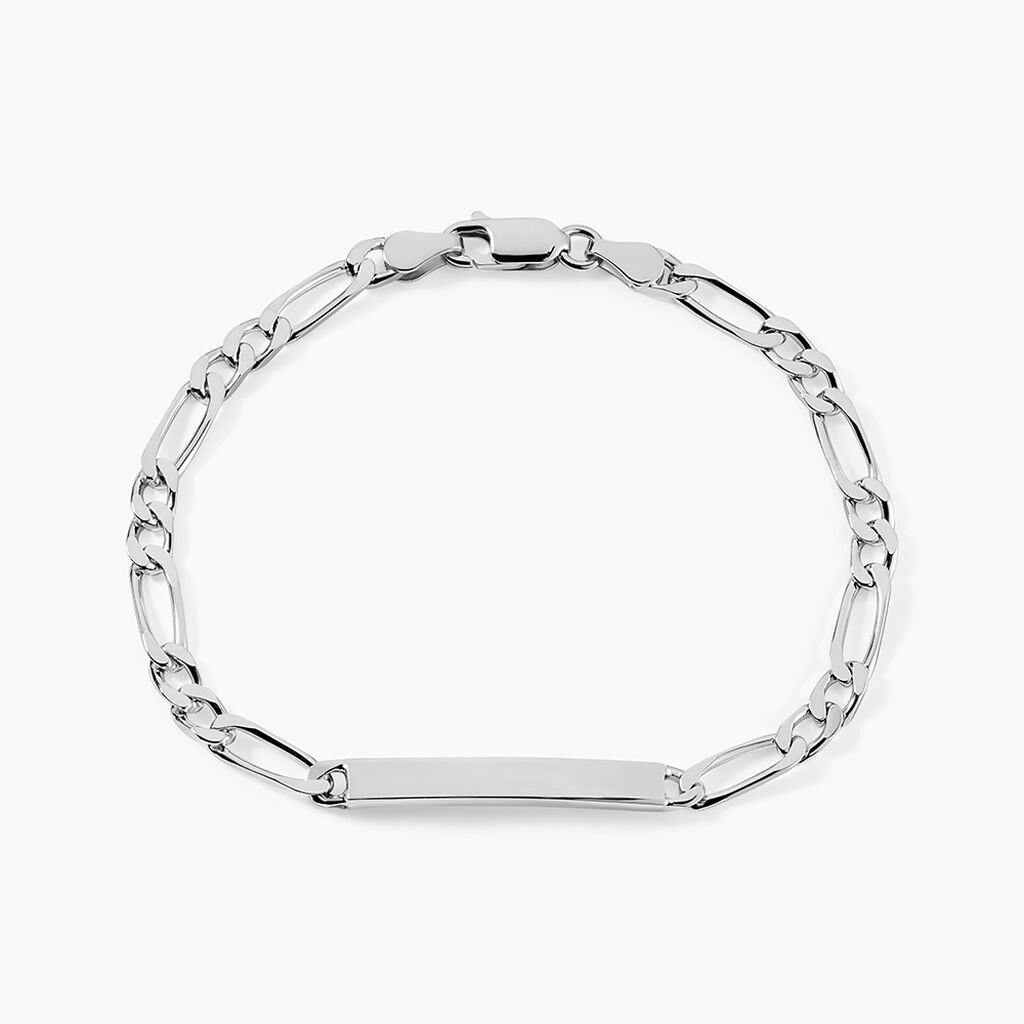 Bracelet Identit&eacute; Vila Argent Blanc - Gourmettes Femme | Marc Orian
