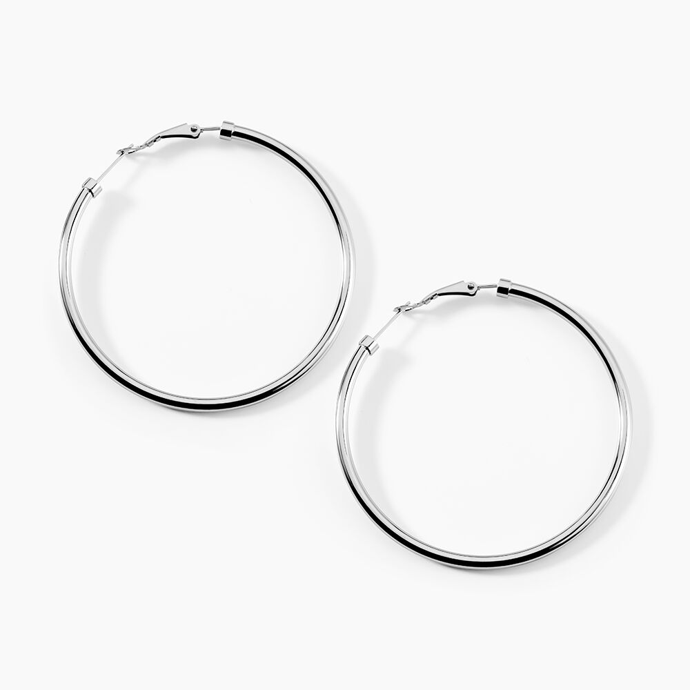 Cr&eacute;oles Carmeline Acier Blanc - Grosses cr&eacute;oles Femme | Marc Orian