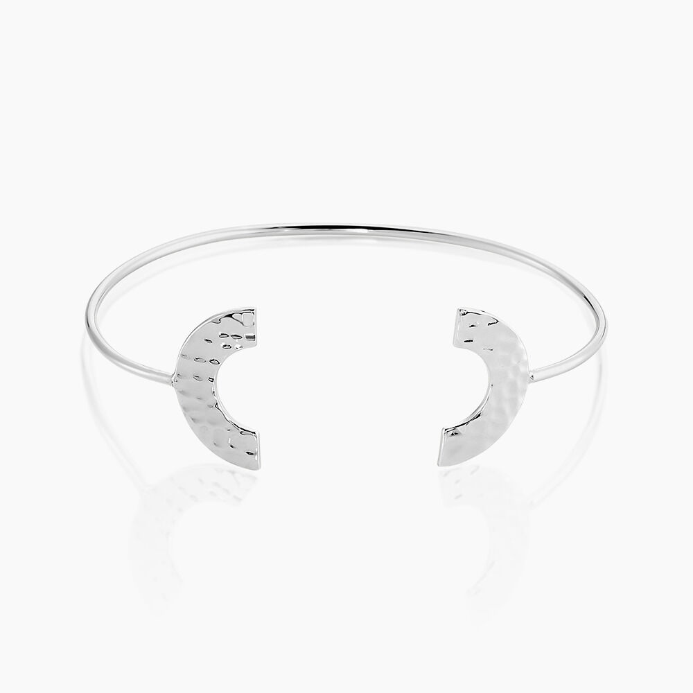 Jonc Harper Argent Blanc - Bracelets joncs Femme | Marc Orian
