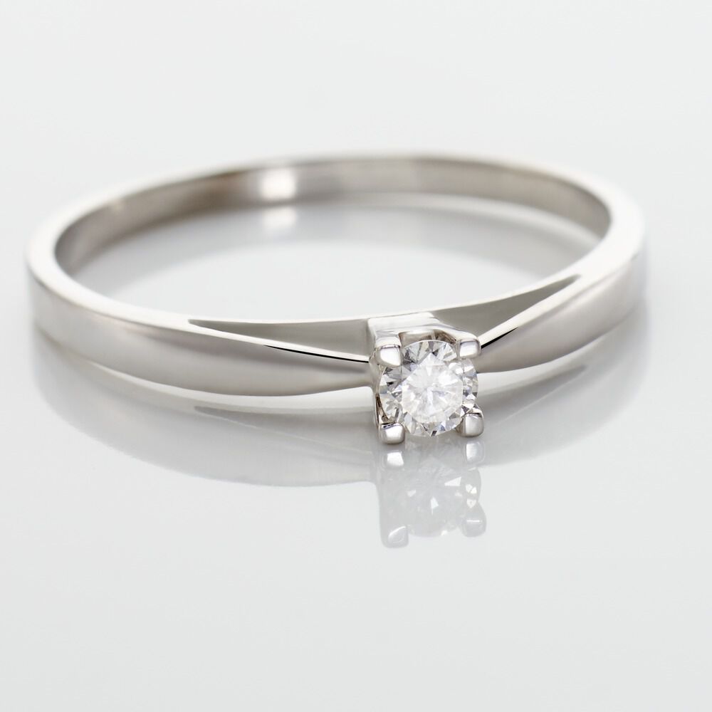 Bague Solitaire Morrigane Or Blanc Diamant - Solitaires Femme | Marc Orian