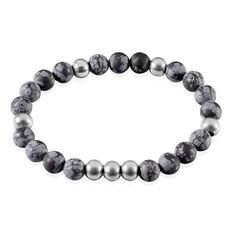 Bracelet Adonis Acier Blanc Pierre De Synthese - Bracelets chaînes Homme | Marc Orian