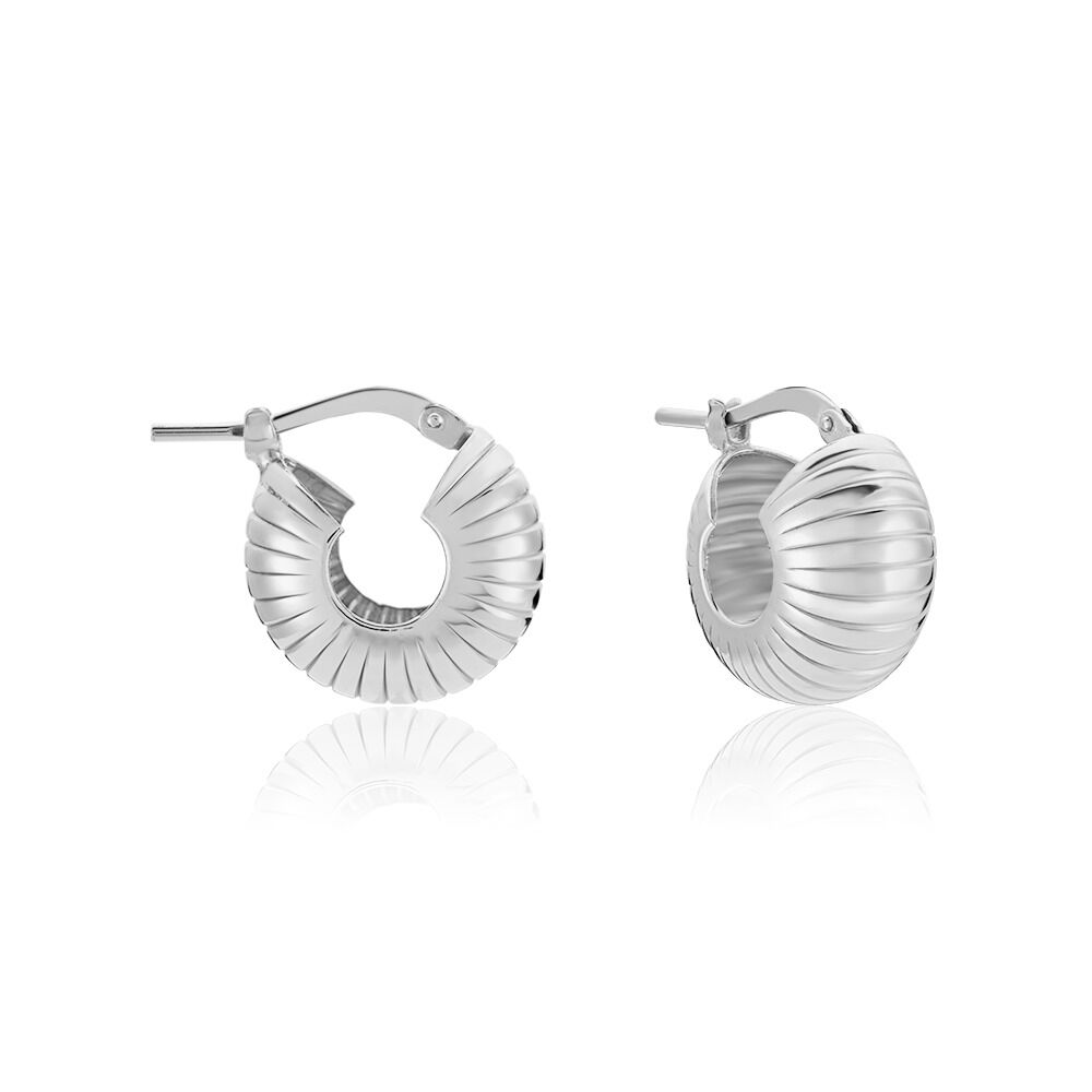 Cr&eacute;oles Anan Argent Blanc - Cr&eacute;oles Femme | Marc Orian