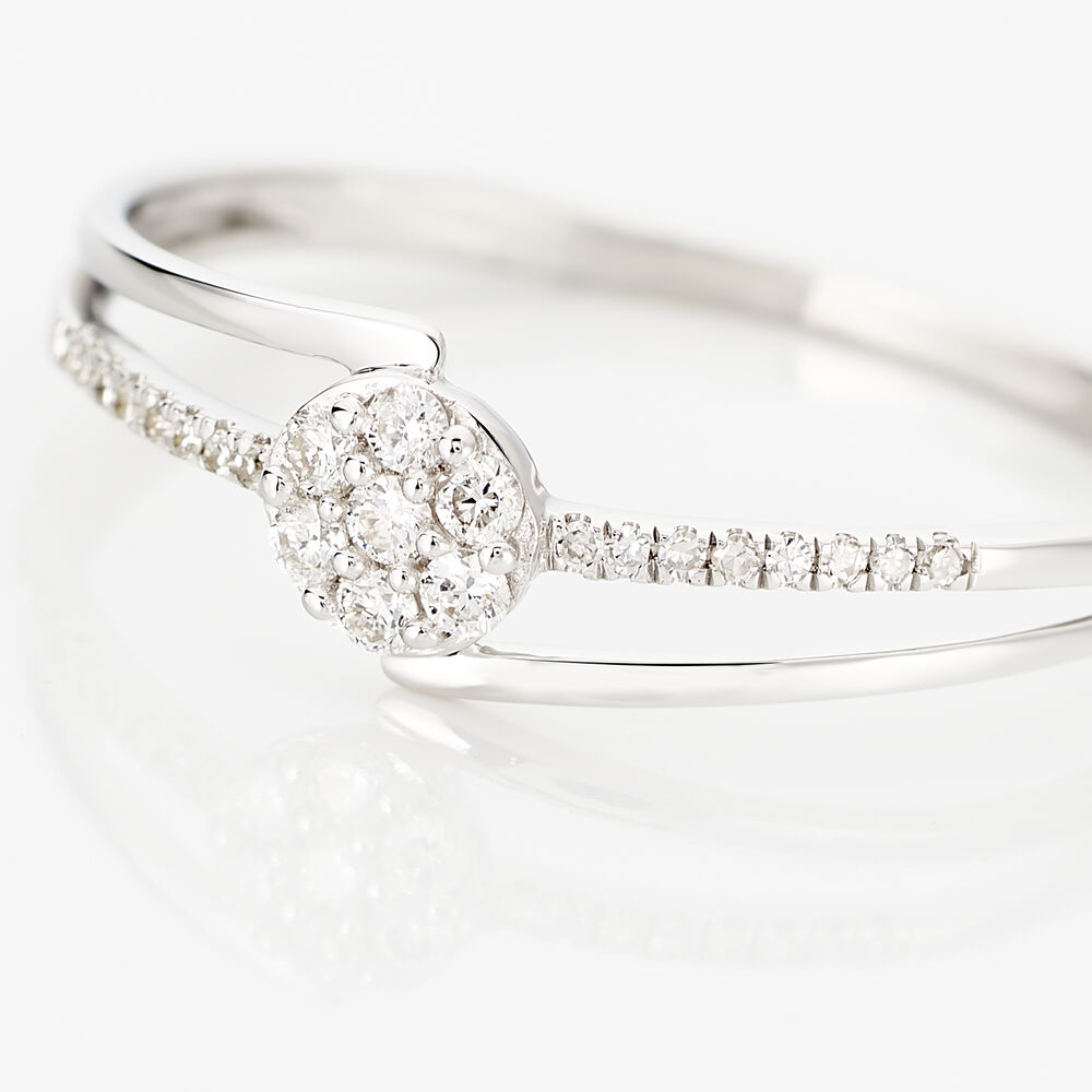 Bague Solitaire Atalante Or Blanc Diamant - Parures de mariage Femme | Marc Orian