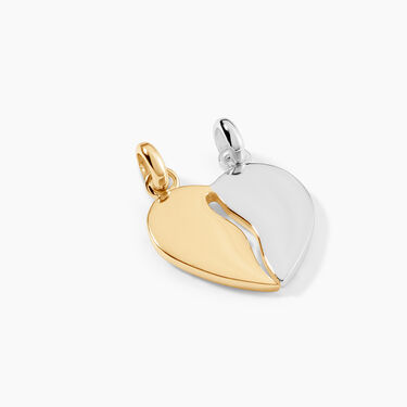 Pendentif Marie-stephanie Plaqu&eacute; Or Bicolore