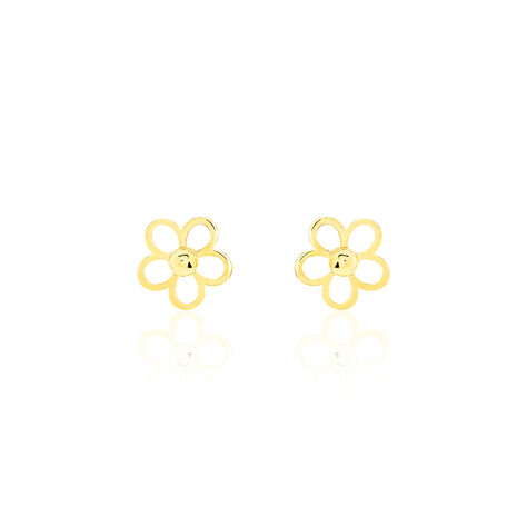 Boucles D'oreilles Puces Philine Fleur Or Jaune - Puces Famille | Marc Orian