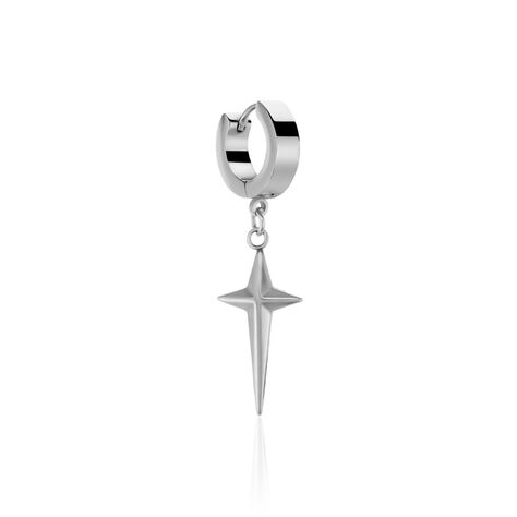 Créole Unitaire Acier Blanc Vincenz - Piercings d'oreilles Homme | Marc Orian