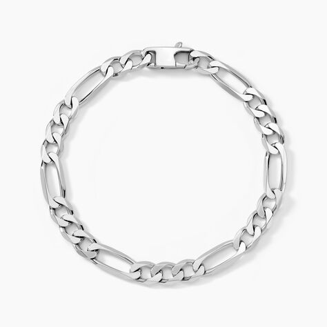 Bracelet Vivian Maille Alternee 1/3 Argent Blanc - Bracelets mailles Homme | Marc Orian