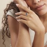 Bague Josyne Or Blanc Topaze Et Oxyde De Zirconium - Bagues pierres fines Femme | Marc Orian