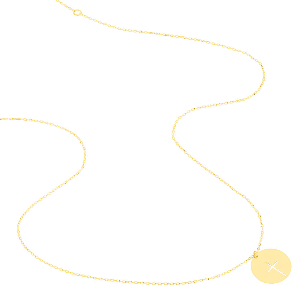 Collier Cobeia Croix Maille Forcat Or Jaune - Colliers ete Femme | Marc Orian