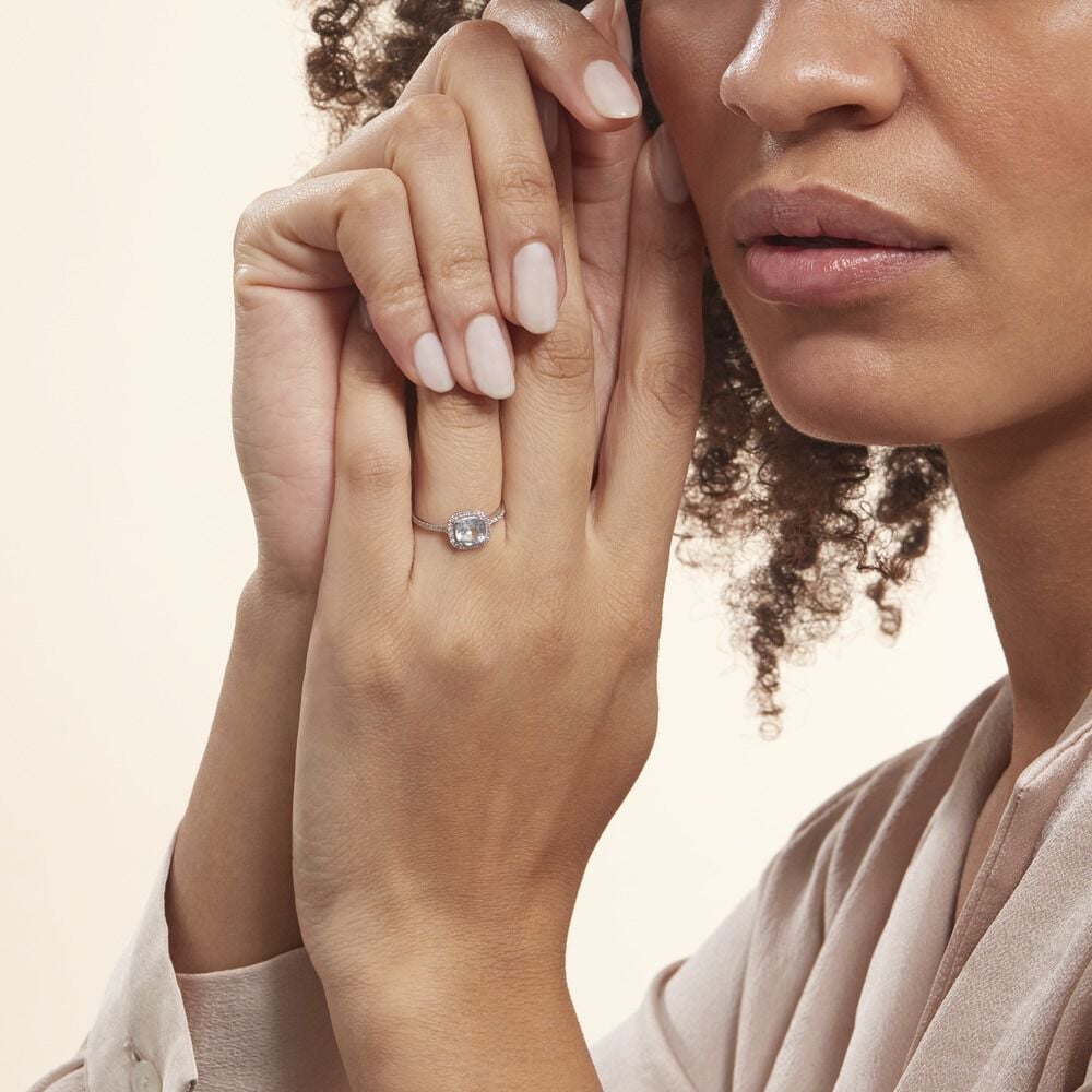 Bague Or Blanc Adrienne Topaze Oxydes De Zirconium - Bagues pierres fines Femme | Marc Orian