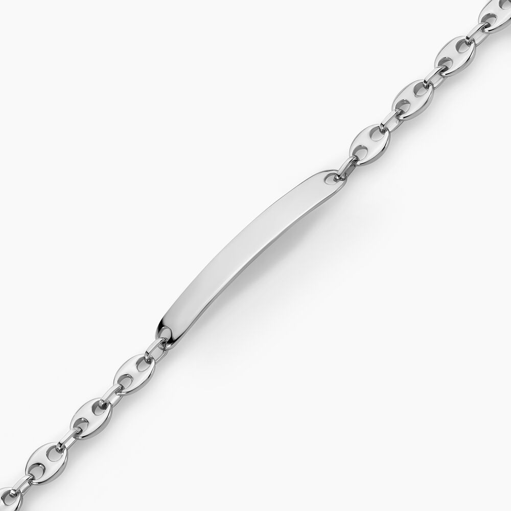 Bracelet Identit&eacute; Carrus Argent Blanc - Gourmettes Femme | Marc Orian