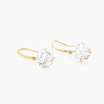 Boucles D'oreilles Pendantes Oxyde Rond Or Jaune Oxyde De Zirconium - Pendantes Femme | Marc Orian