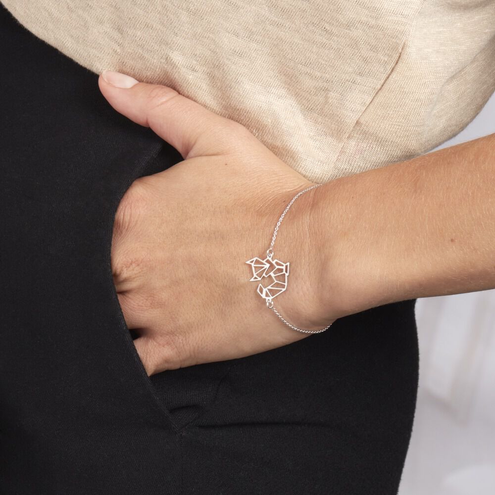 Bracelet Origami Argent Blanc - Bracelets chaînes Femme | Marc Orian