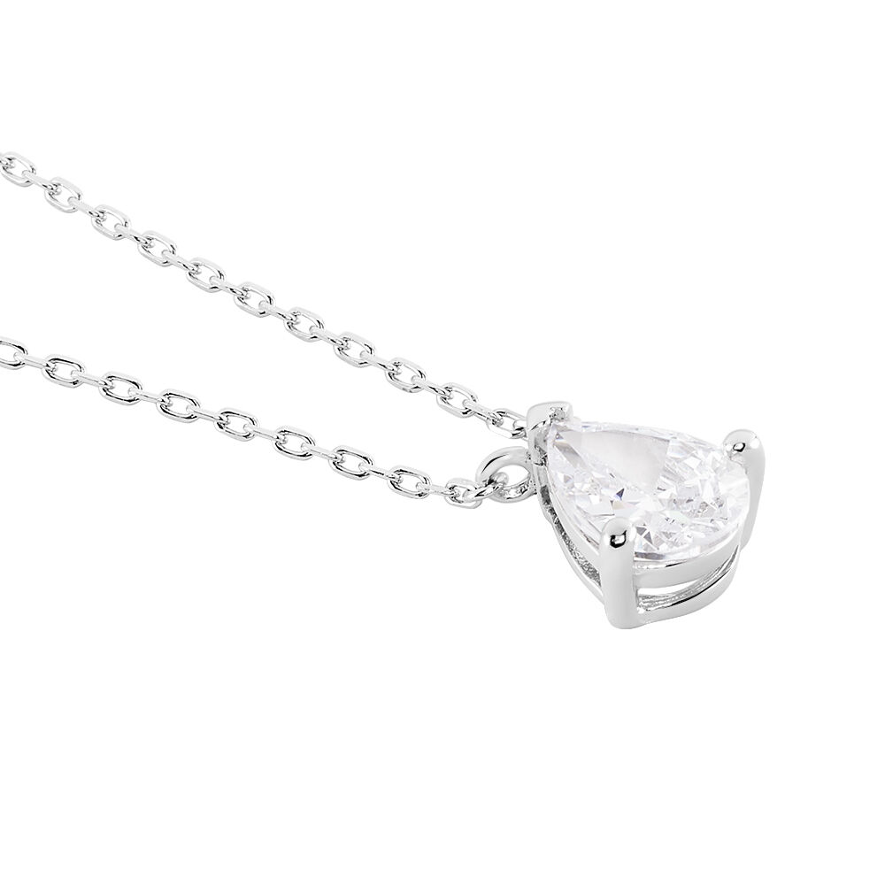 Collier Carolyn Argent Blanc Oxyde De Zirconium - Colliers solitaires Femme | Marc Orian