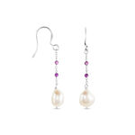 Boucles D'oreilles Pendantes Kerri Argent Blanc Perle De Culture - Pendantes Femme | Marc Orian