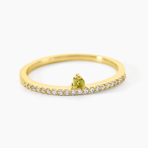 Bague Poem Argent Jaune P&eacute;ridot Oxyde De Zirconium - Bijoux fantaisie Femme | Marc Orian