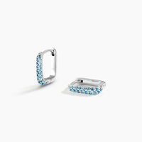 Créoles Aeselya Argent Blanc Oxyde De Zirconium