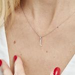 Pendentif Ionia Lettre Or Blanc - Pendentifs Famille | Marc Orian