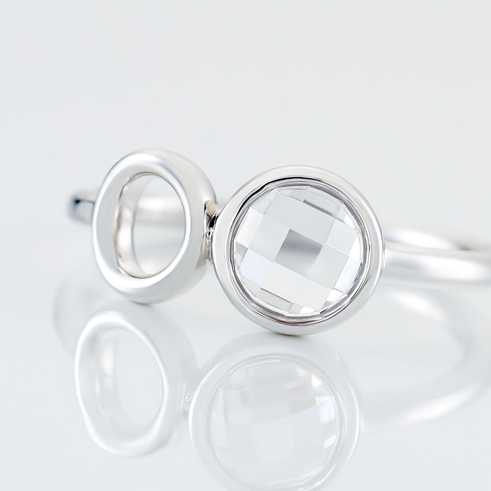 Bague Bastiano Argent Blanc Oxyde De Zirconium - Bagues avec pierre Femme | Marc Orian