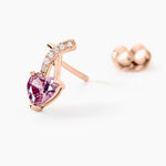 Boucles D'oreilles Puces Argent Rose Avalon Oxyde De Zirconium - Puces Femme | Marc Orian