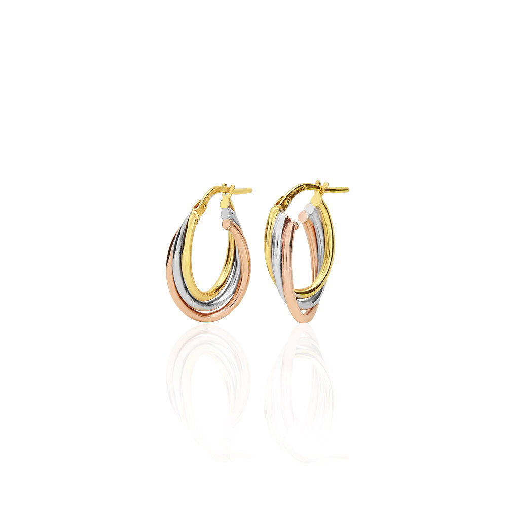 Créoles Tanya Or Tricolore - Créoles Femme | Marc Orian