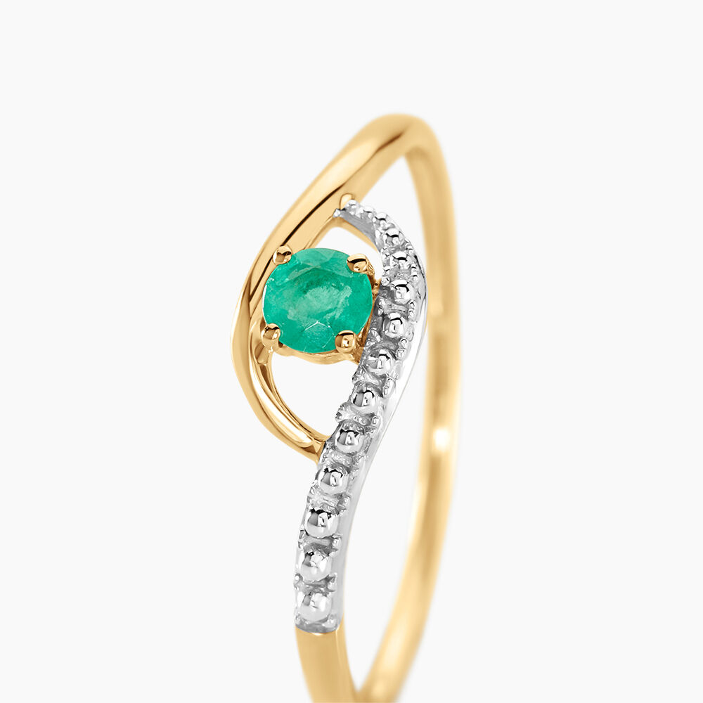 Bague Or Jaune Karmele Emeraude - Bagues vintage Femme | Marc Orian