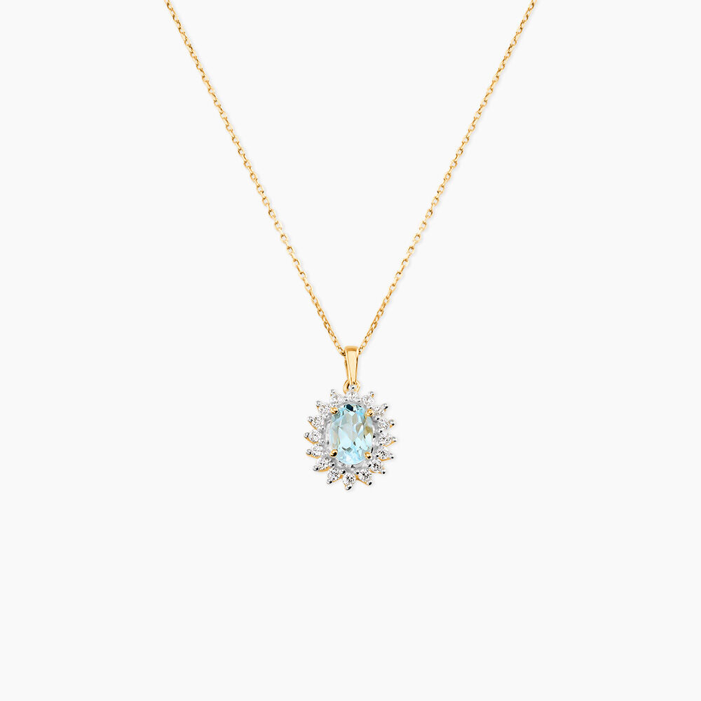 Collier Allande Or Jaune Topaze Et Oxyde De Zirconium - Colliers avec pierres Femme | Marc Orian