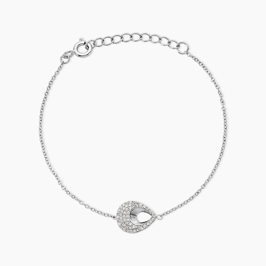 Bracelet Zalia Argent Blanc Oxyde De Zirconium - Bracelets fantaisie Femme | Marc Orian