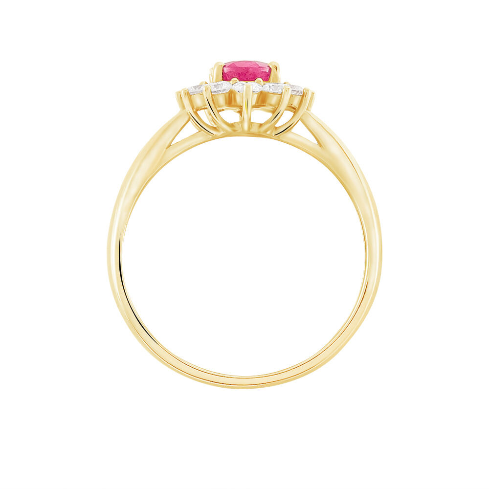 Bague Or Jaune Rubis Diamants - Bagues vintage Femme | Marc Orian