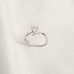 Bague Eva Or Blanc Oxyde De Zirconium - Solitaires Femme | Marc Orian