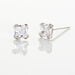 Boucles D'oreilles Puces Or Blanc Oxyde De Zirconium - Puces Famille | Marc Orian
