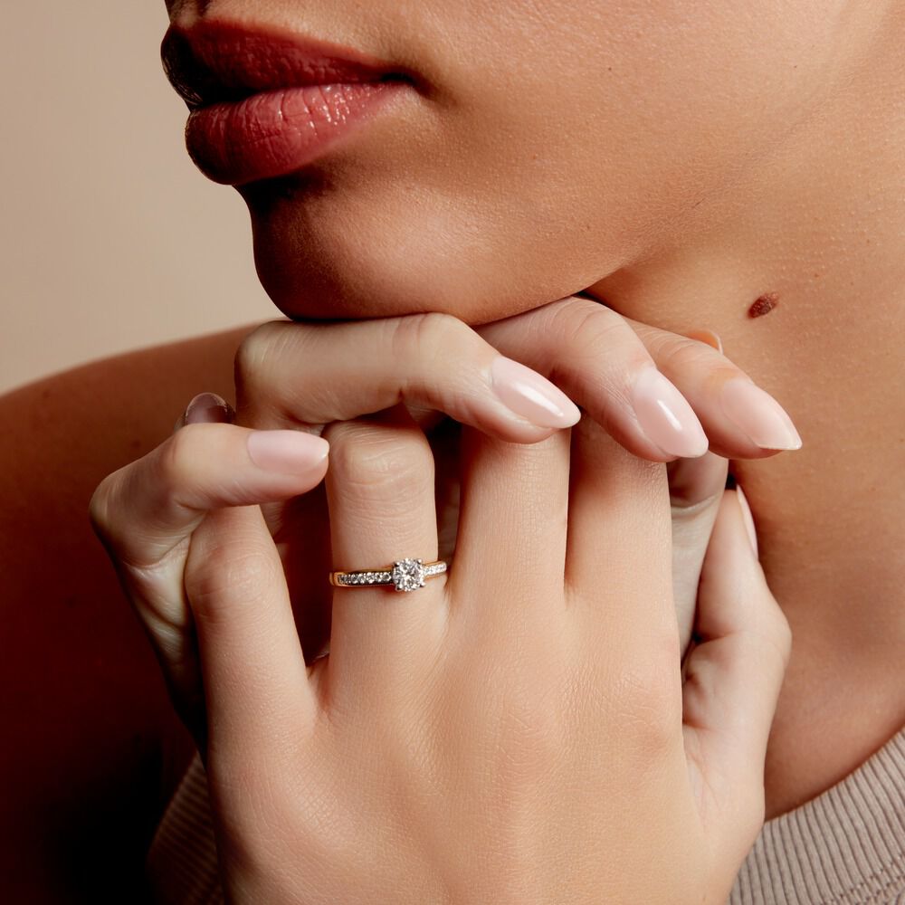Solitaire Sosanna Ld Or Jaune Diamant Synthetique Blanc - Solitaires Femme | Marc Orian