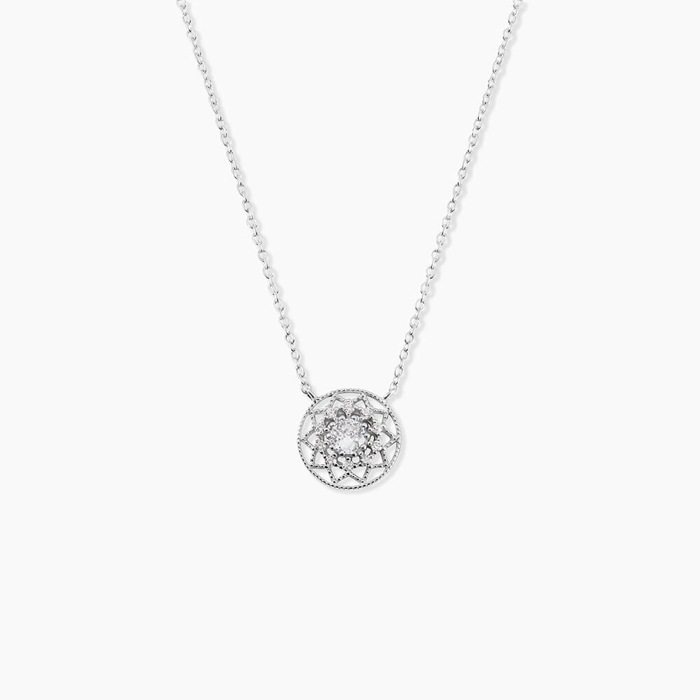 Collier Cassandria Argent Blanc Oxyde De Zirconium - Colliers avec pierres Femme | Marc Orian