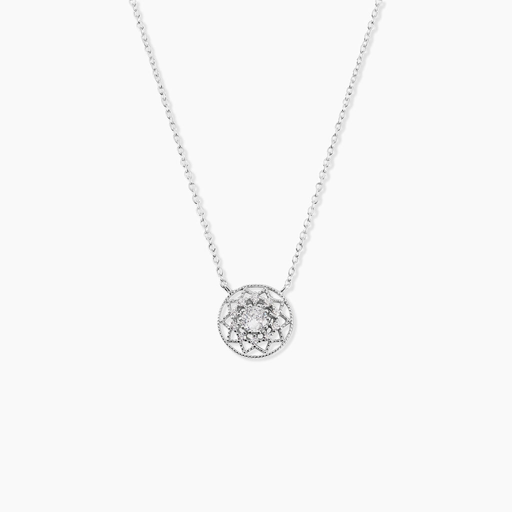 Collier Cassandria Argent Blanc Oxyde De Zirconium - Colliers avec pierres Femme | Marc Orian