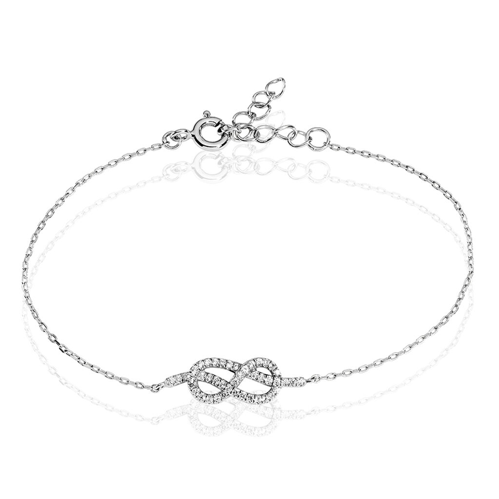 Bracelet Fiorine Argent Blanc Oxyde De Zirconium - Bracelets fantaisie Femme | Marc Orian