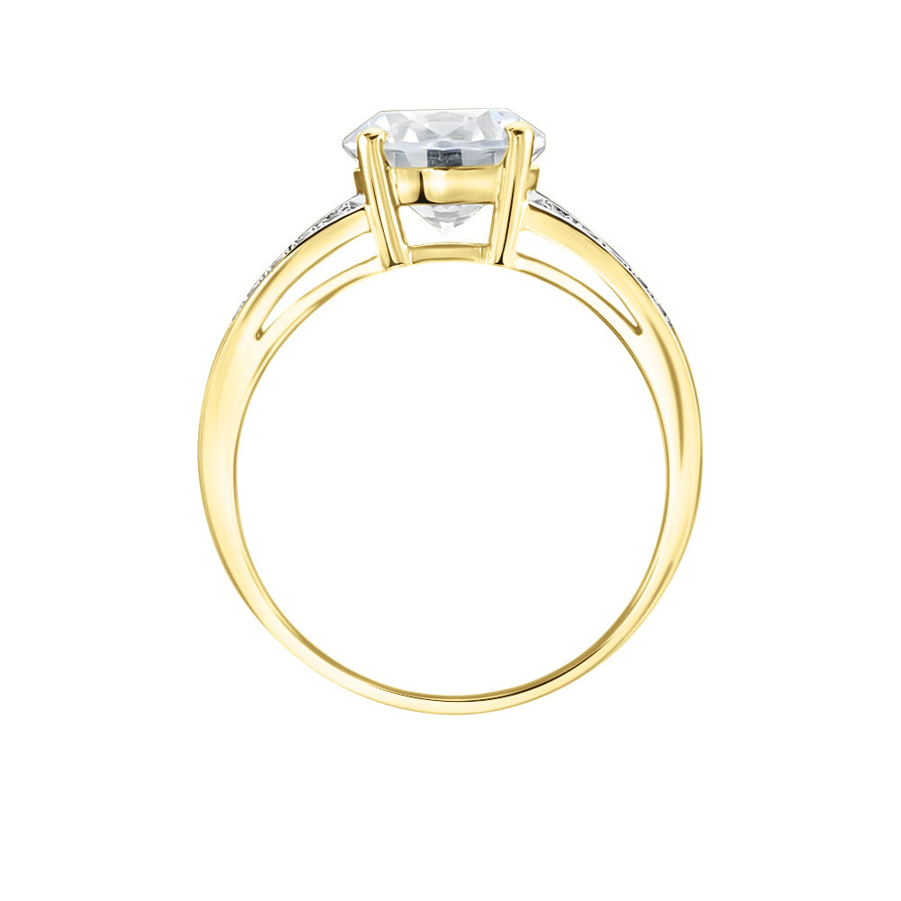 Bague Solitaire Or Jaune Anthyme Oxyde De Zirconium - Solitaires Femme | Marc Orian