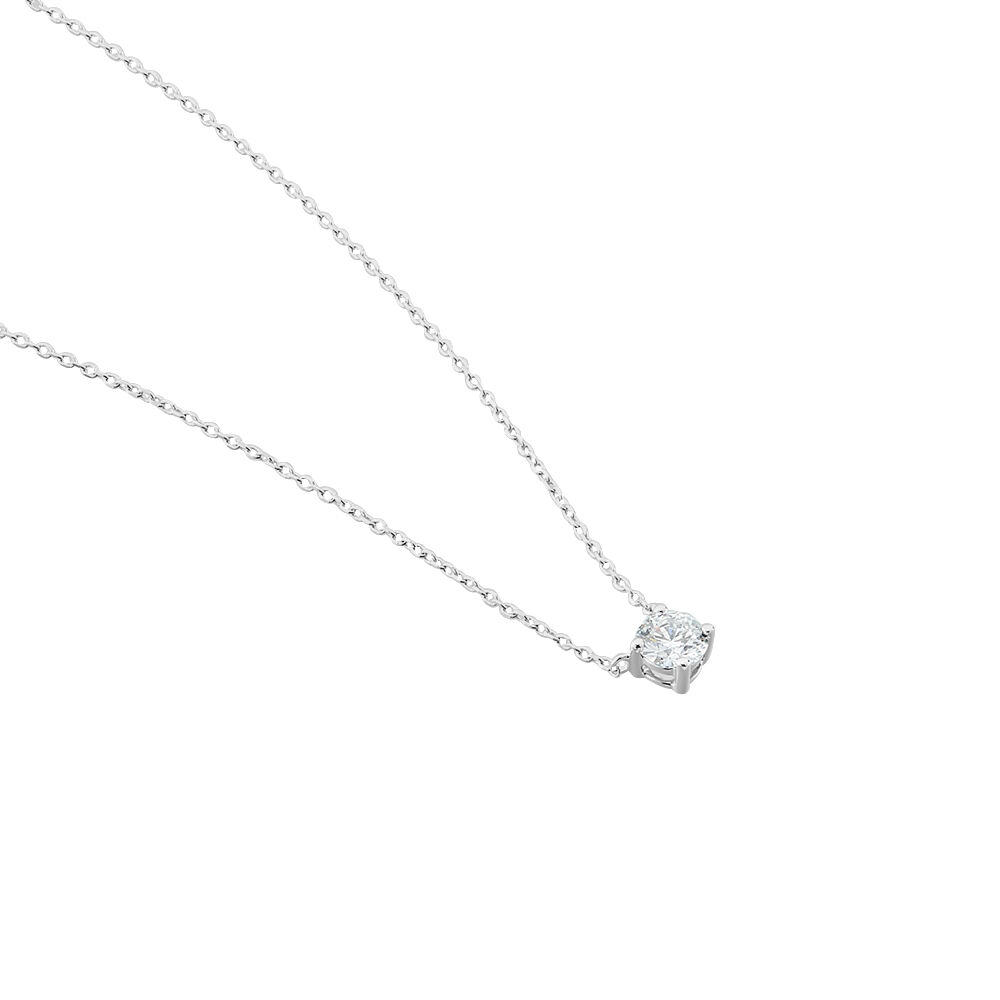 Collier Aphrodite Or Blanc Diamant Synthetique - Colliers avec pierres Femme | Marc Orian