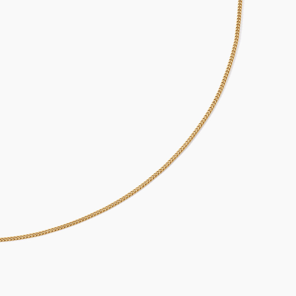 Chaine Iris Maille Gourmette Argent Dor&eacute; A L'Or 750/1000 - Chaines Unisex | Marc Orian