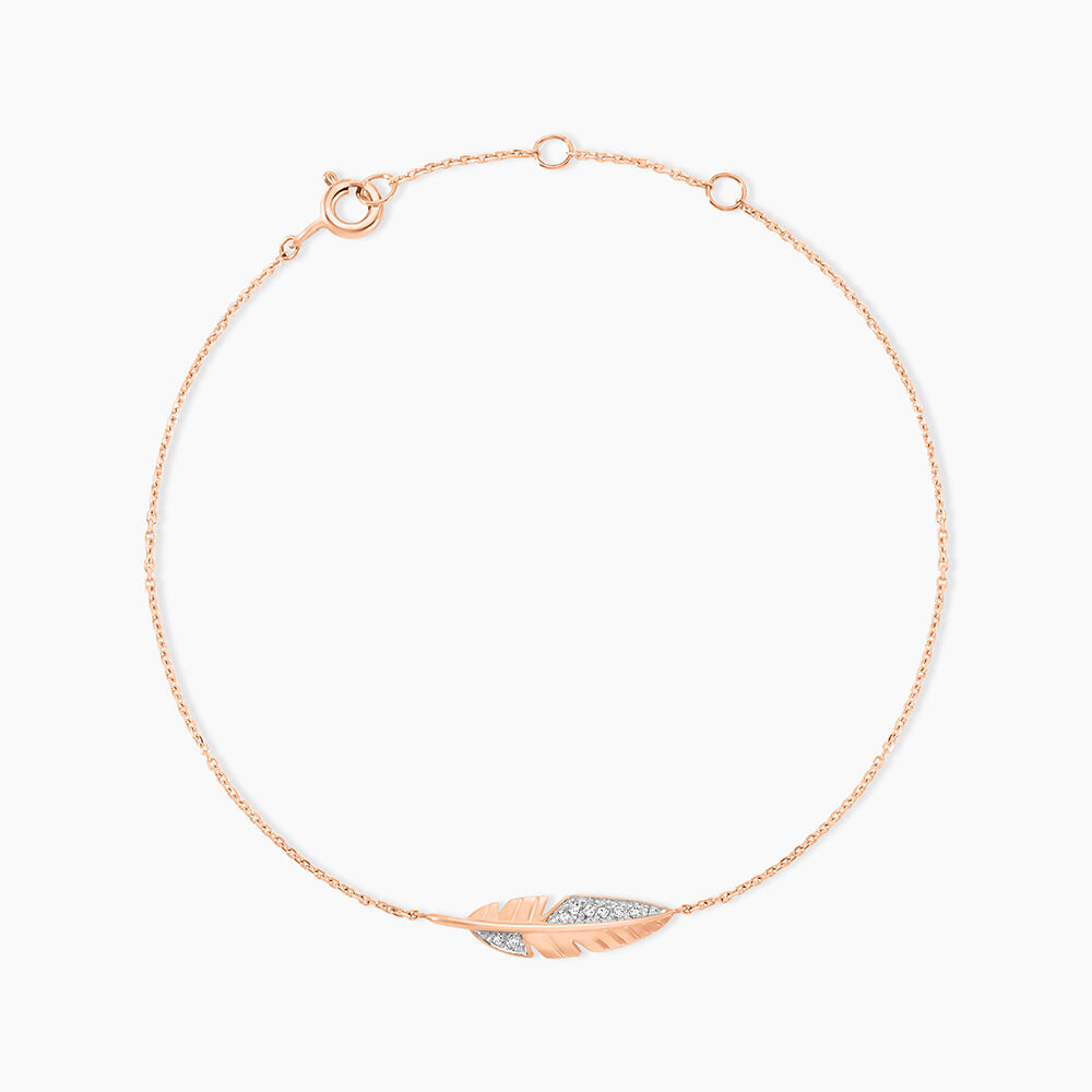 Bracelet Clodie Or Rose Diamant - Bracelets cha&icirc;nes Femme | Marc Orian