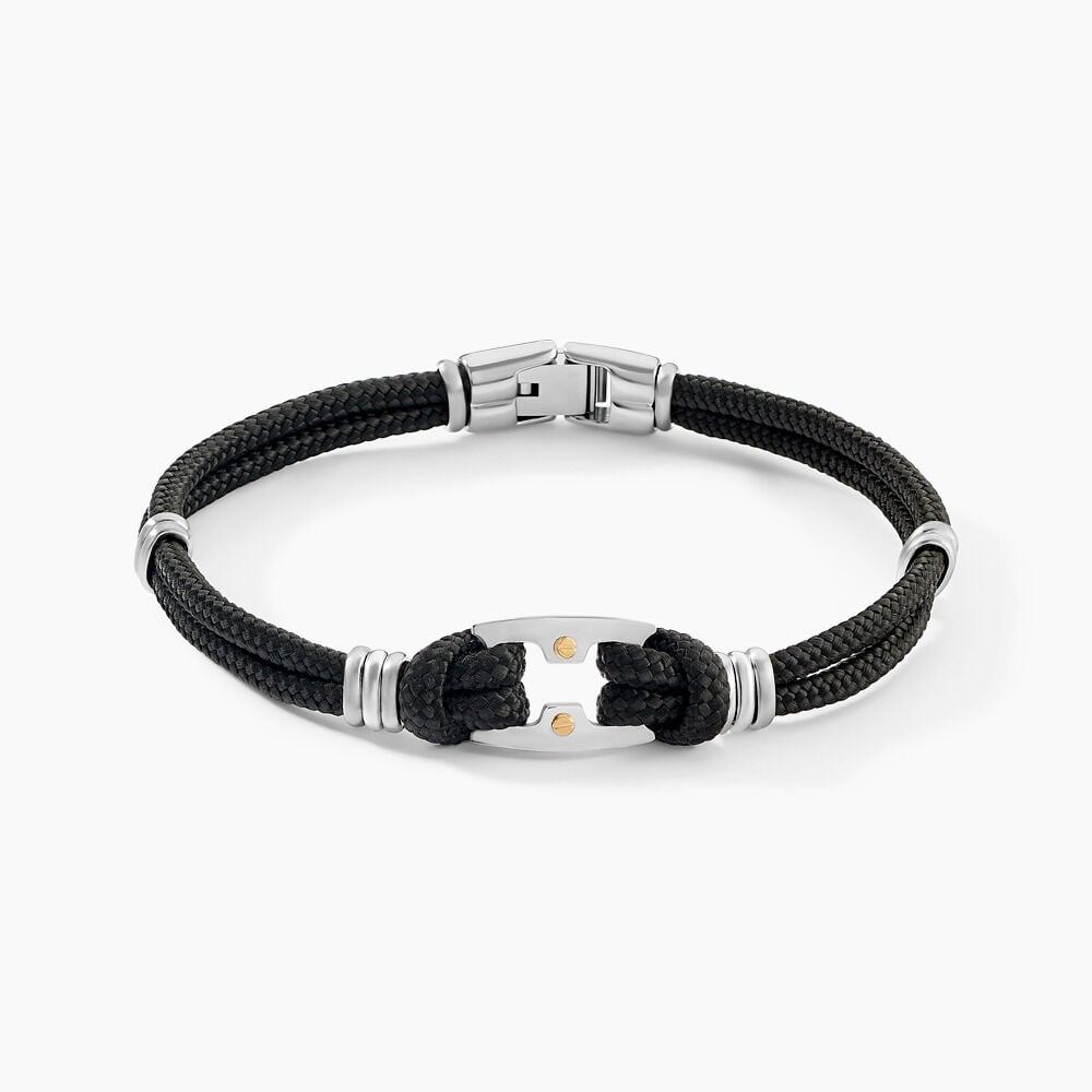 Bracelet Sayaline Acier Blanc - Bracelets cordons Homme | Marc Orian