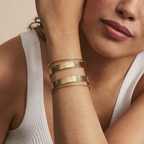 Bracelet Manchette Chita Acier Doré - Bracelets manchettes Femme | Marc Orian