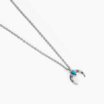 Collier Estrid Argent Blanc Turquoise - Colliers avec pierres Femme | Marc Orian