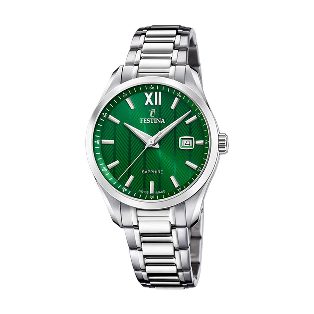 Montre Festina Swiss Made 37,5 Vert - Montres classiques Homme | Marc Orian