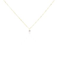 Collier Or Jaune Emilee Oxyde De Zirconium