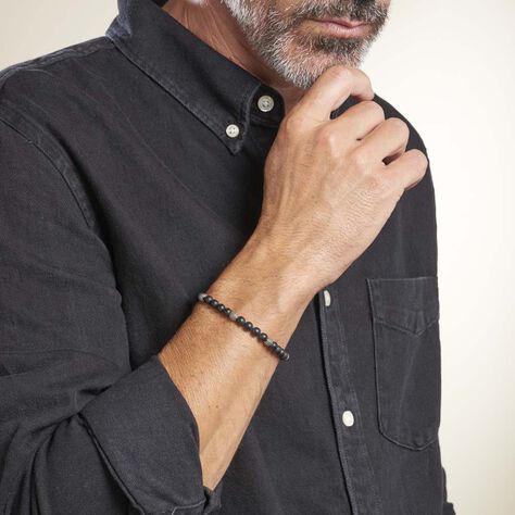 Bracelet Boules Acier Gris Laloun - Bracelets chaînes Homme | Marc Orian