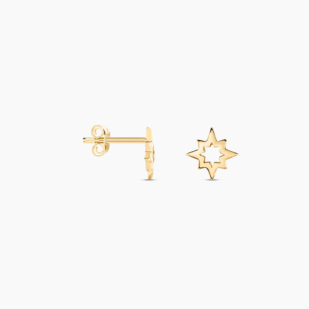 Boucles D'oreilles Puces Asdis Plaque Or Jaune - Puces Femme | Marc Orian