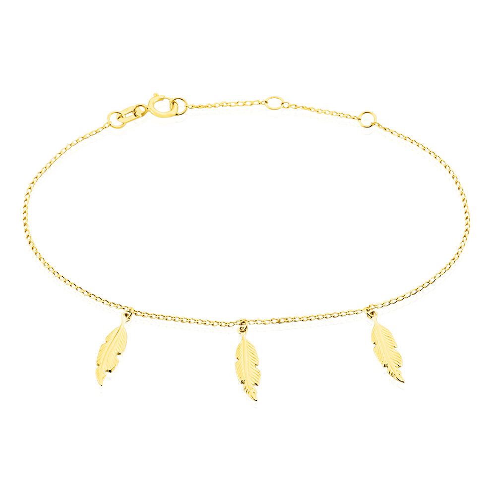 Bracelet Indian Nature Feuilles Or Jaune -  Femme | Marc Orian