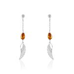Boucles D'oreilles Argent Blanc Aglaee Ambre - Pendantes Femme | Marc Orian
